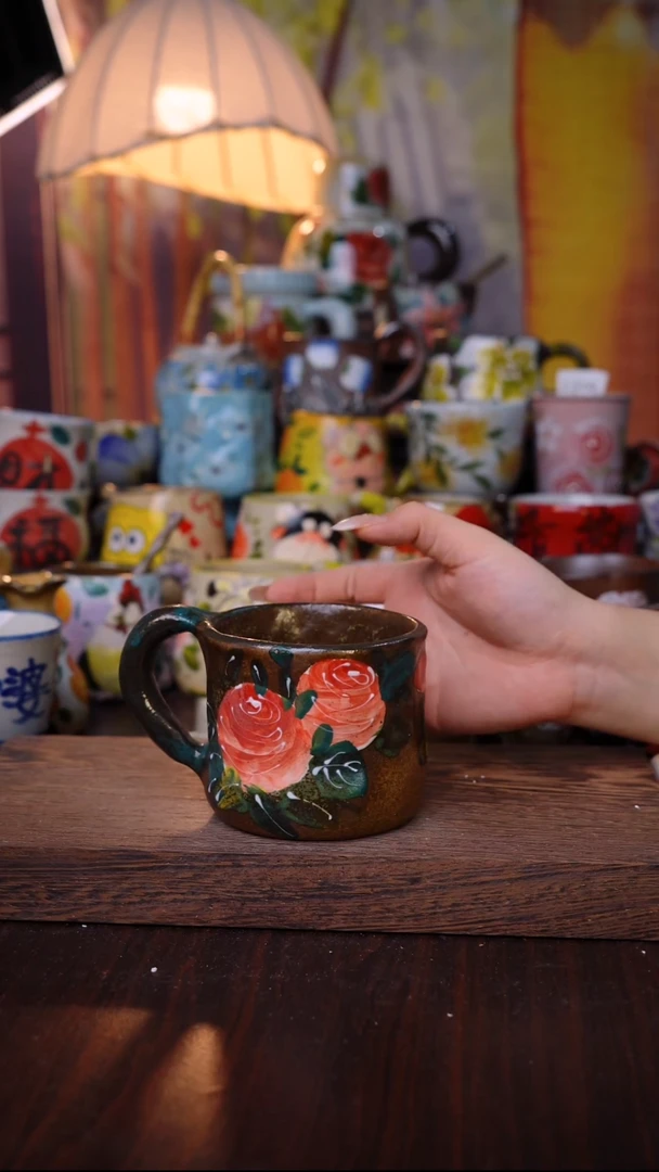杯子泥垚手作 景德镇手工手绘陶瓷器物