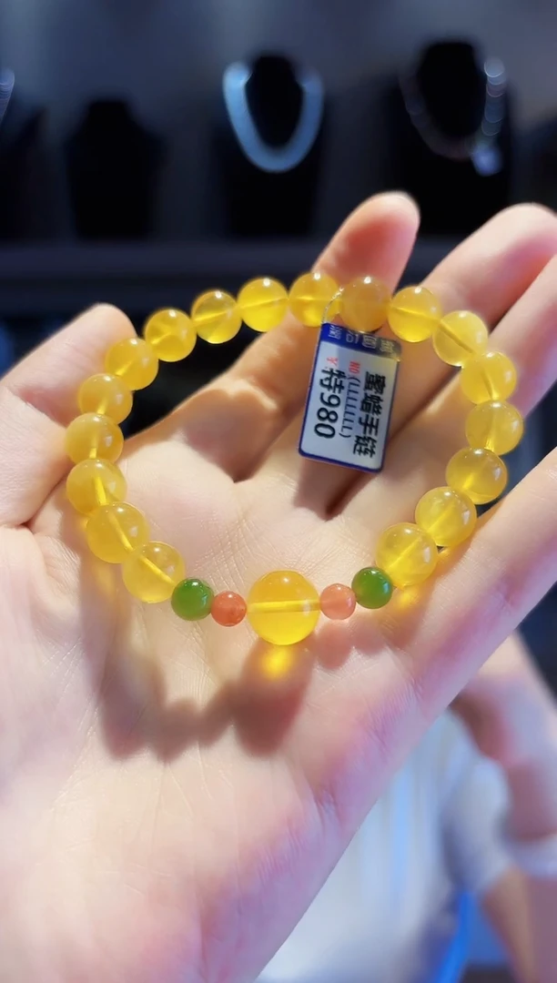 蜜蜡颈饰未镶嵌手链9
