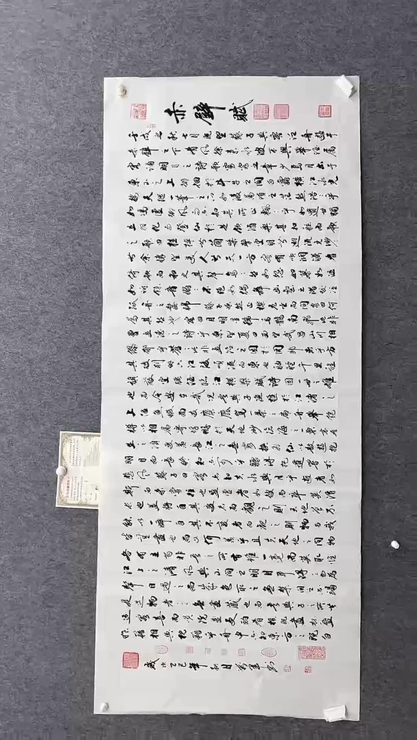 书法王万军240*100赤壁赋手绘宣纸