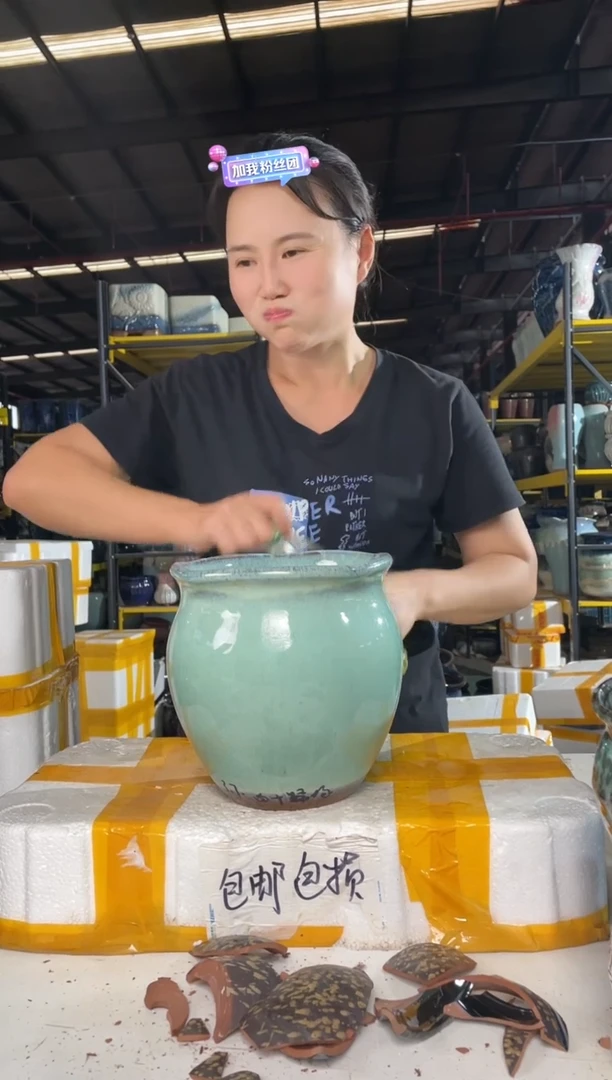 M****物宜兴紫砂粗陶花盆