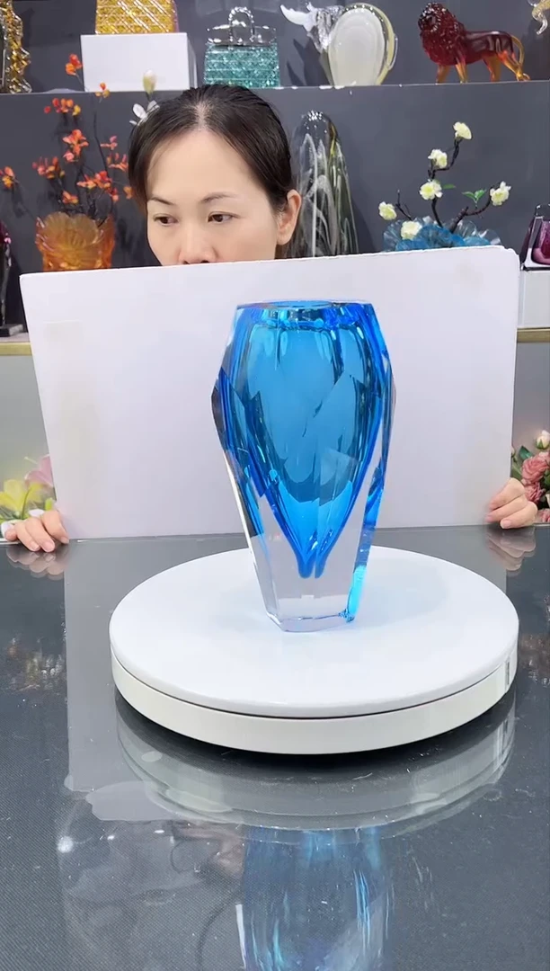 琉璃水晶琉璃花瓶1个