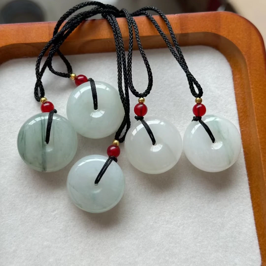 30mm纯天然新疆天山冰翠平安扣男女精品吊坠多样性发其一无优化