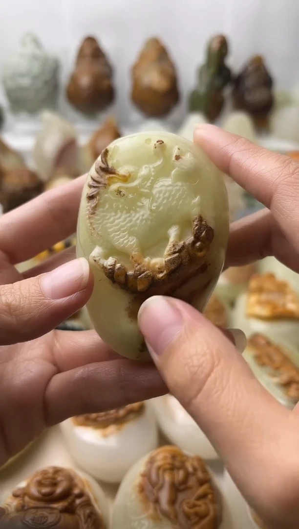 石材古青石棉纹正常不退换麒麟微瑕