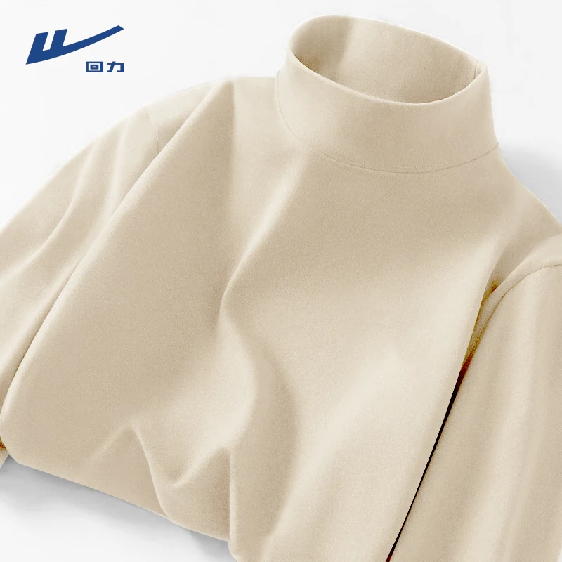 Warrior/回力秋冬季爆款纯色修身显瘦打底洋气半高领内搭上衣女