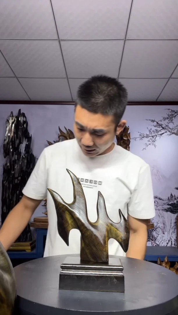 金丝楠木雕款道*金丝楠木工艺品摆件