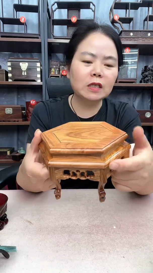 鸡翅木类端景台2811小李子红木工艺品