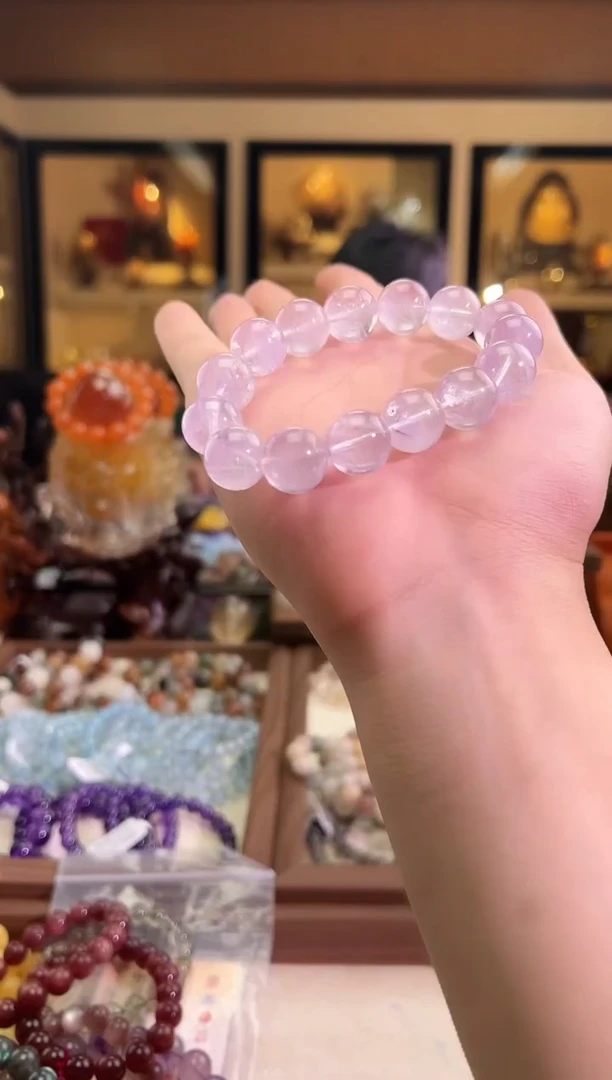 未镶嵌手链水晶14.5mm+薰衣草紫水（多样性发一）