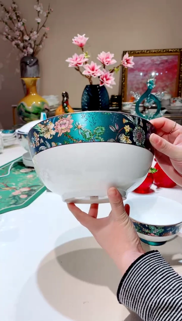 【闪购商品】琉璃手工艺品   绿野8寸汤碗