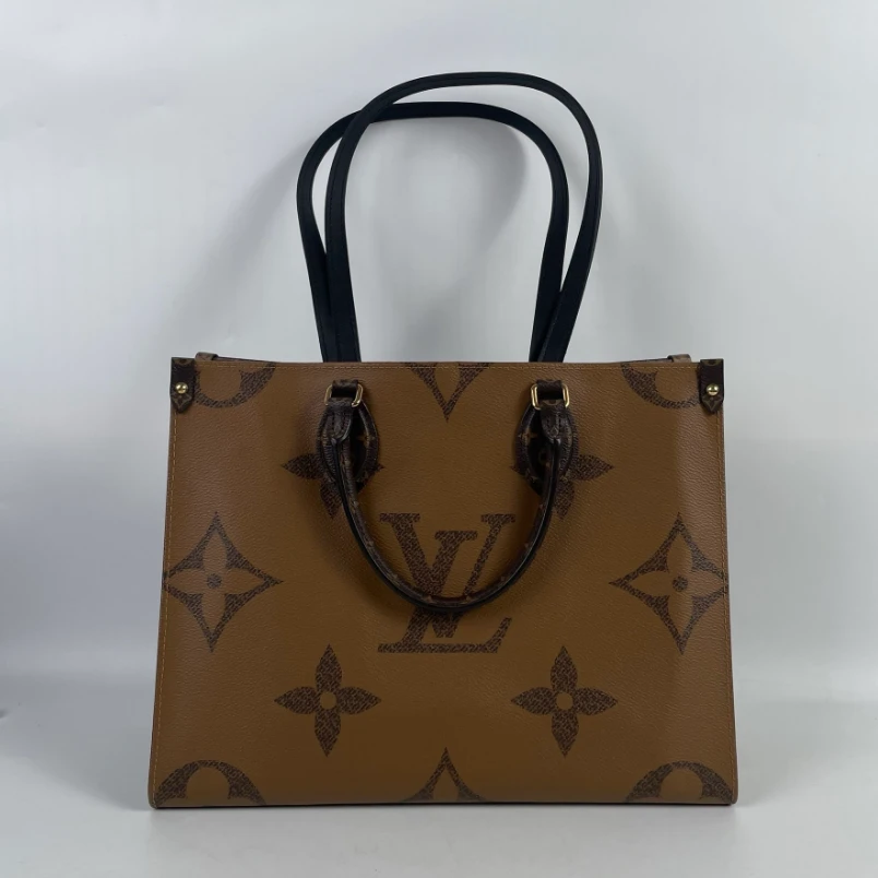 95新 LouisVuitton/路易威登 老花onthego底长34.5cm棕色