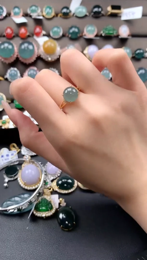 【闪购商品】翡翠戒指银S925镶嵌4324324