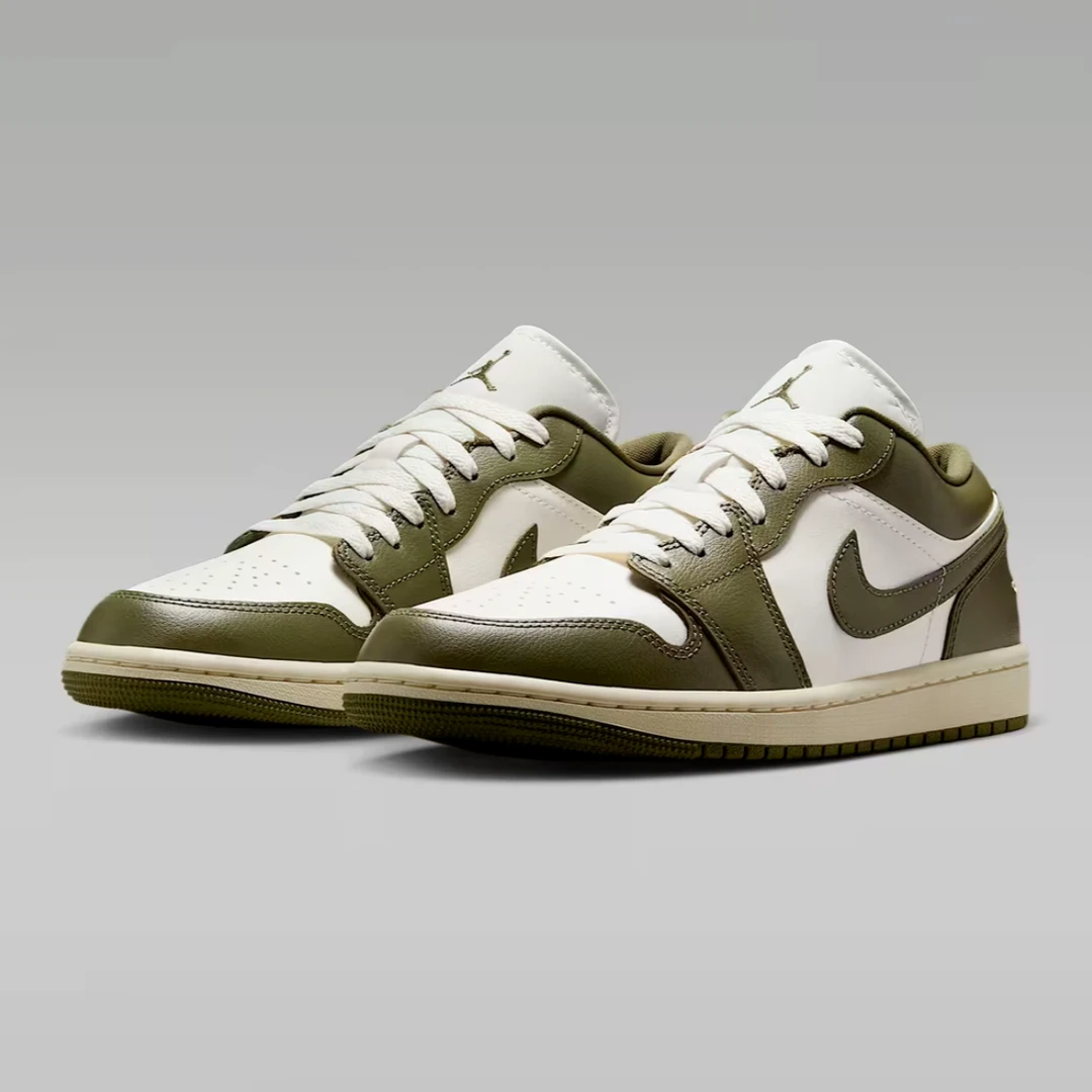 NIKE/耐克男女同款 AJ1 流光风橄榄绿复古篮球鞋运板鞋DC0774-122