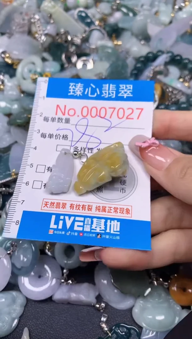 【闪购商品】翡翠颈饰未镶嵌含绳0007027