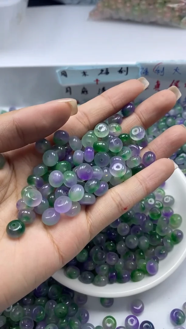 玛瑙/玉髓颈饰未镶嵌w2116冰葡萄算盘8*5mm*20颗