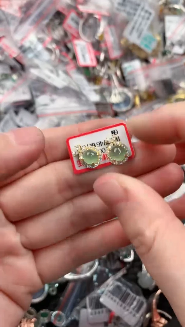 银S925镶嵌戒指翡翠444-----5