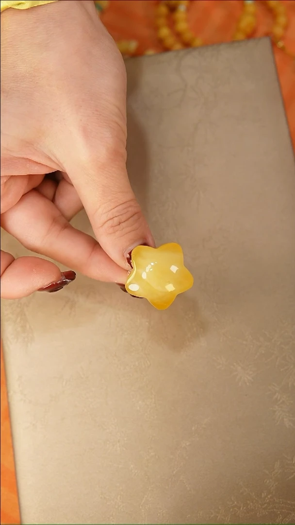 【闪购商品】琥珀戒指银S925镶嵌戒指