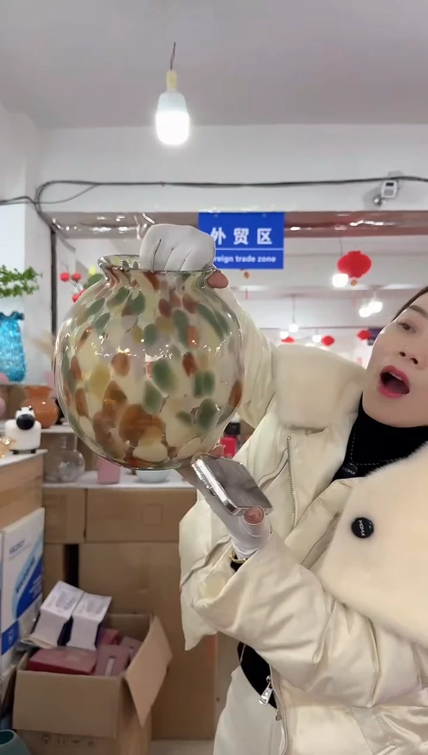 【闪购商品】琉璃迪喜花器-v-早27