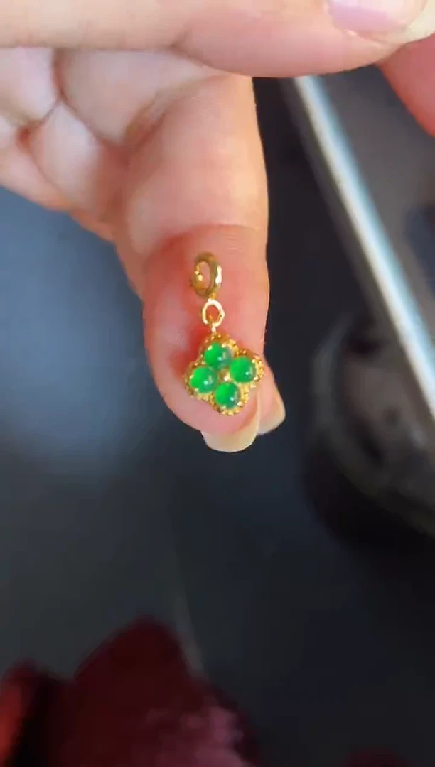吊坠(不含链)银S925镶嵌翡翠1