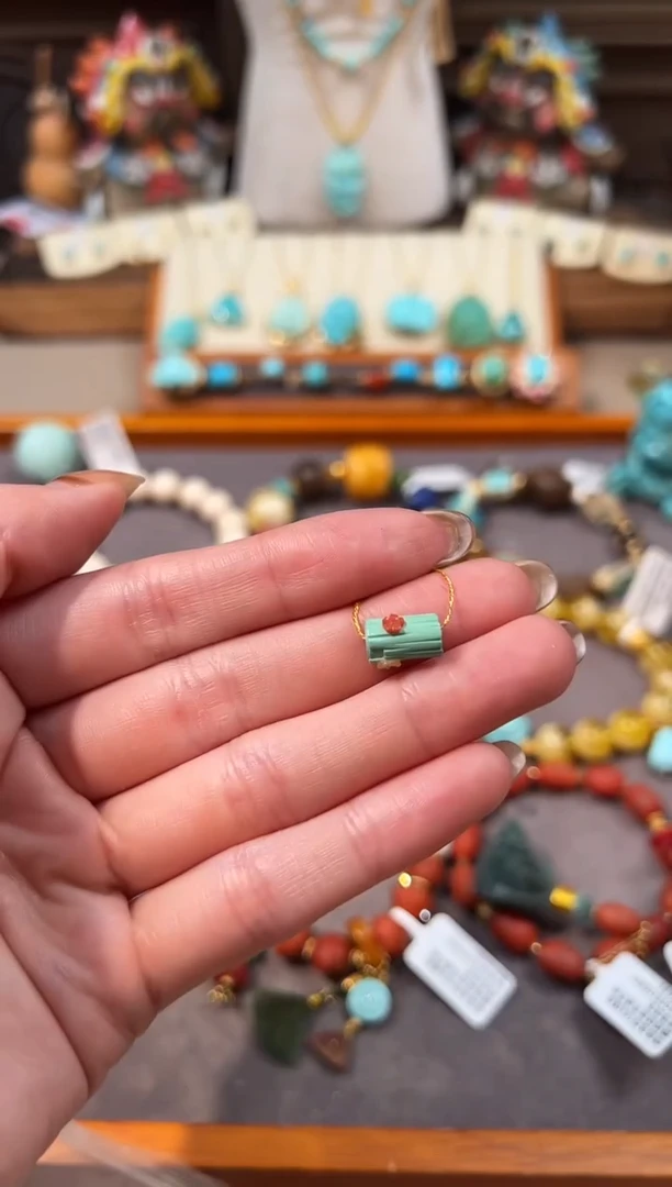 未镶嵌绿松石配饰绿松石配饰木桩