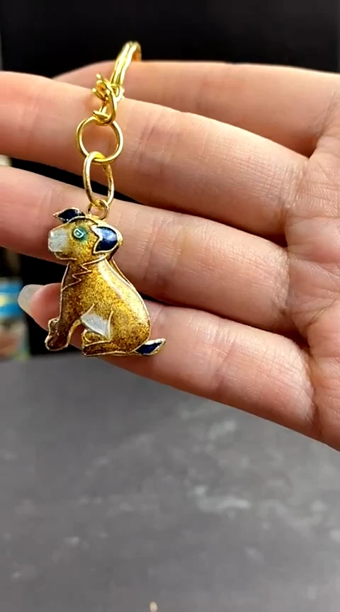 【闪购商品】非遗技艺 景泰蓝钥匙扣狗