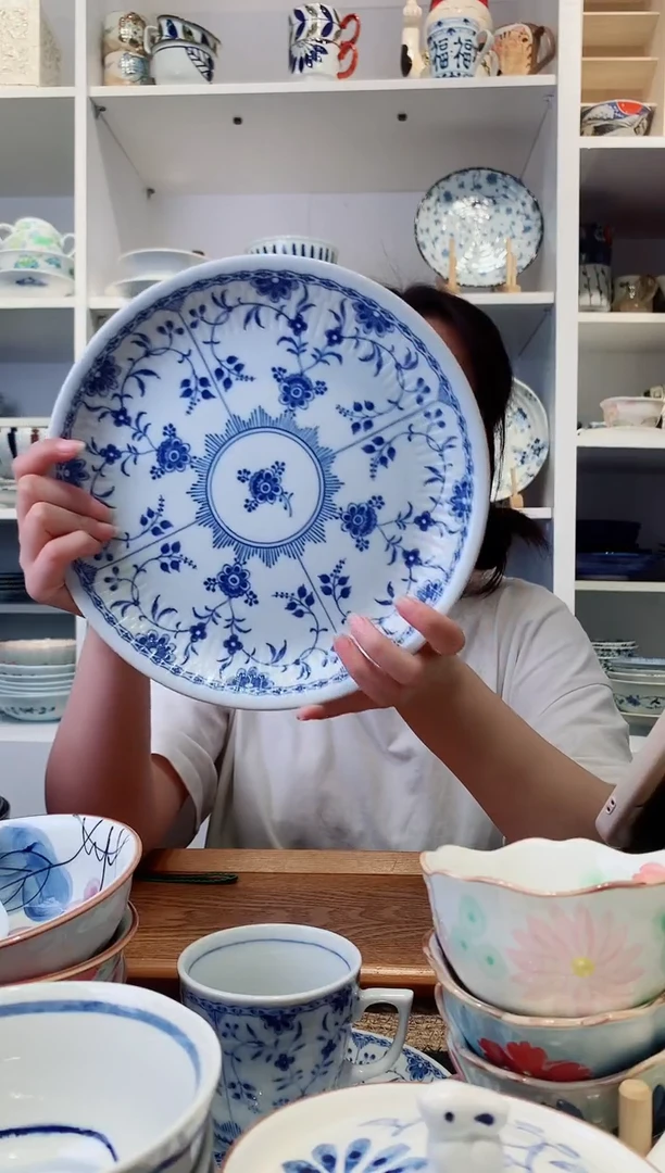 陶瓷bloom系列青花大盘