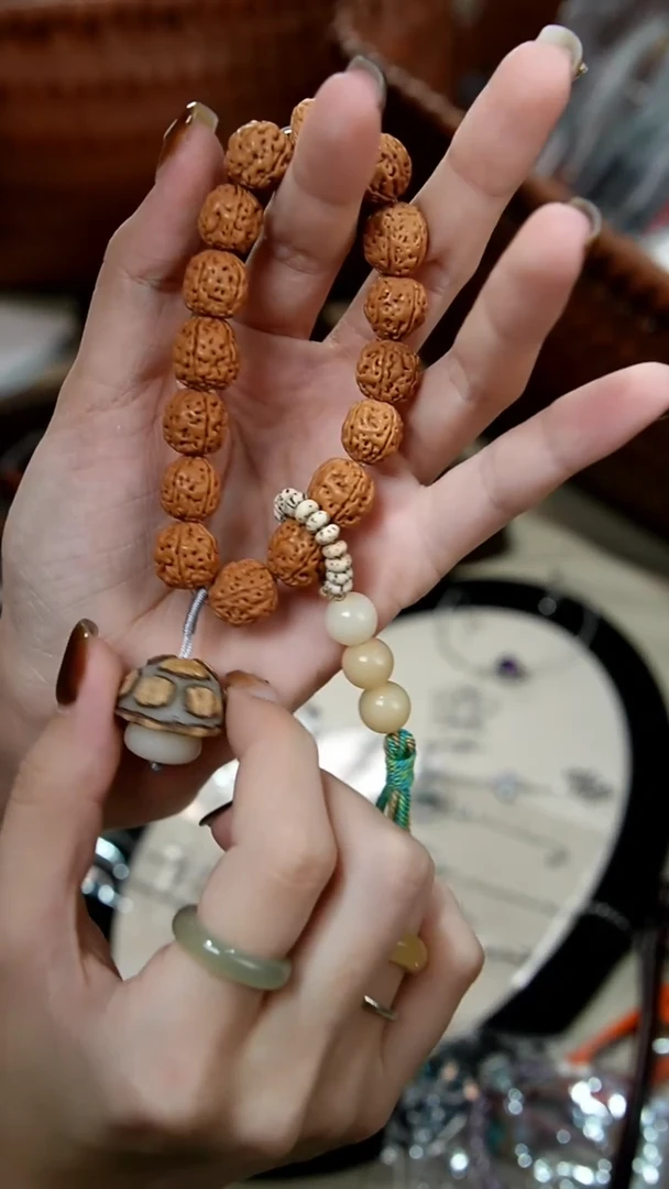 白玉菩提手串孤品手串-默认微瑕