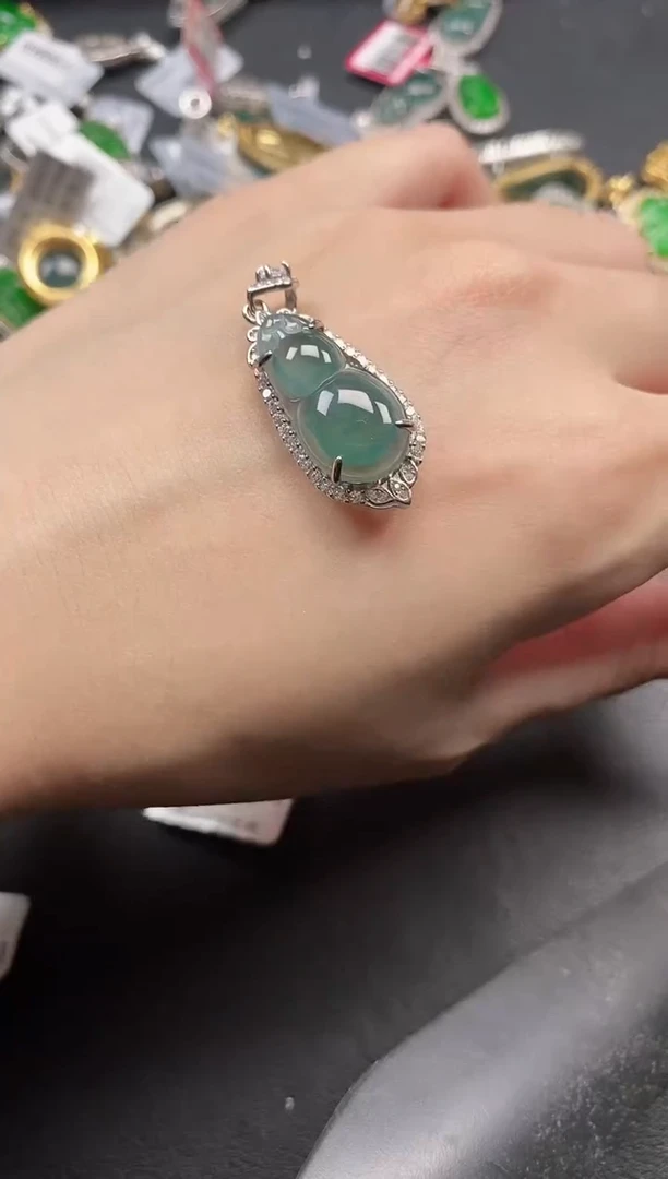 银S925镶嵌戒指翡翠51511