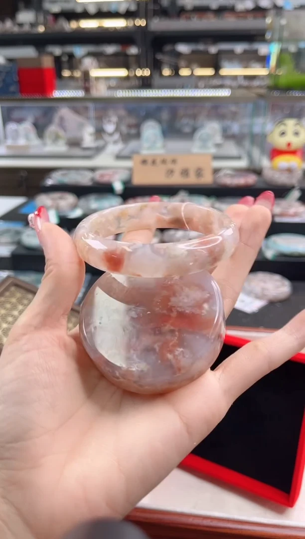 未镶嵌手镯石英质玉瑾圈口（赠品镯心）