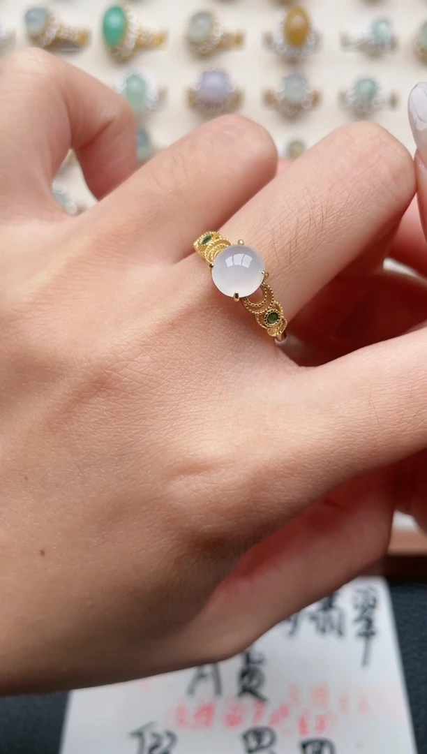 【闪购商品】翡翠戒指银S925镶嵌1111