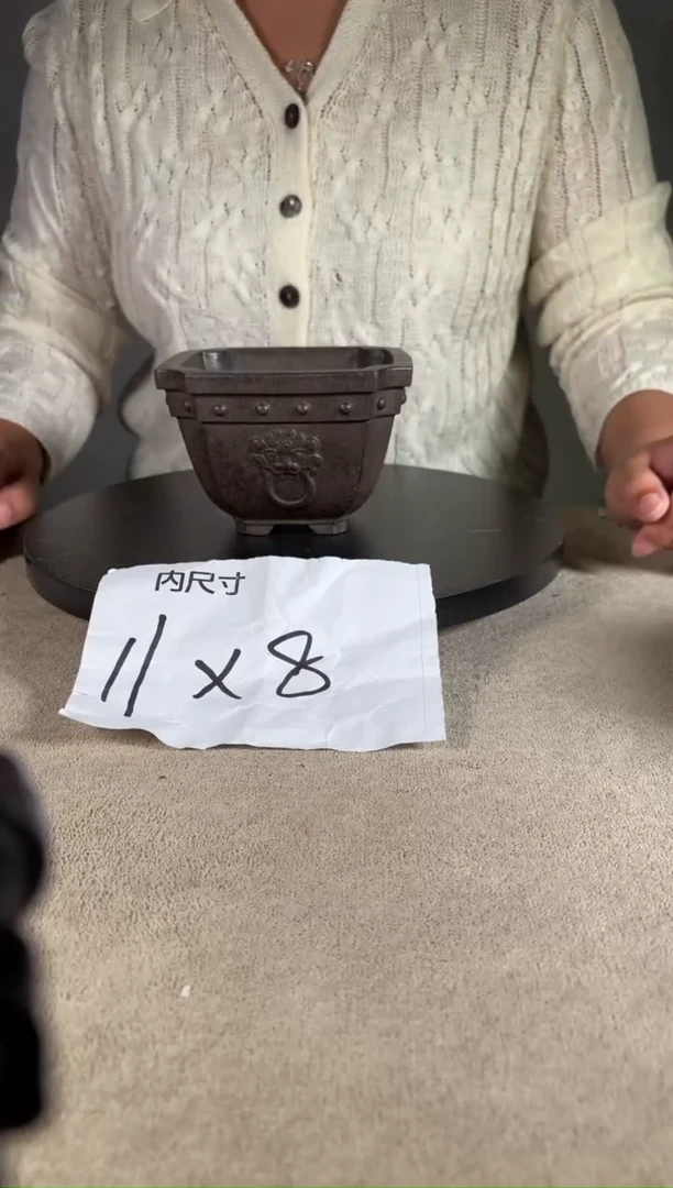 宜兴紫砂花盆小盆