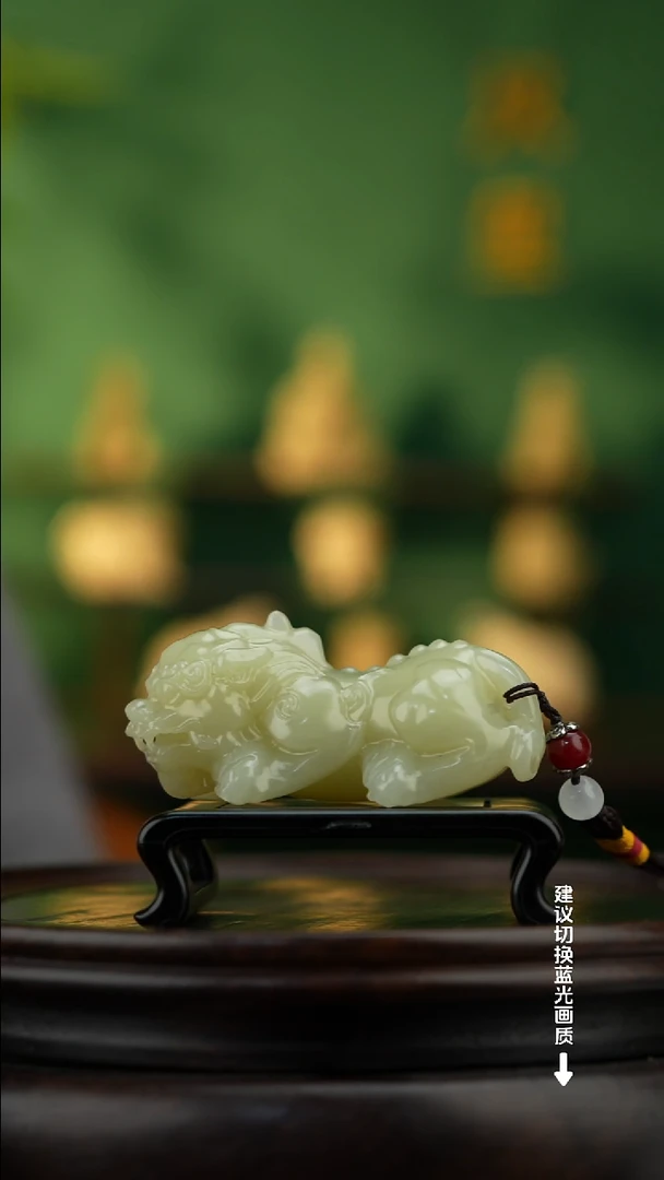 玉【祥瑞貔貅】天然玉石手把件