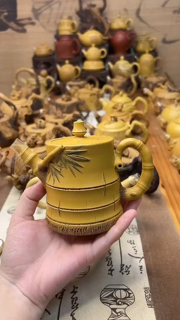 茶壶紫砂?节节高升壶