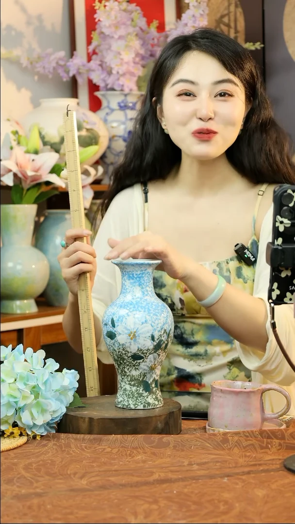 陶瓷景德镇手绘油画风花瓶1