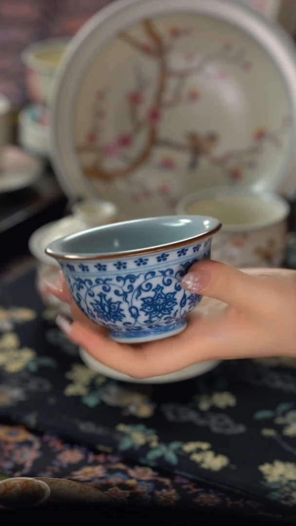 英姐好物分享@@青花压手杯