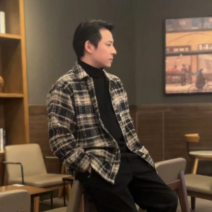 GuuRest毛呢衬衫格子男款冬季格纹时尚百搭复古休闲衬衣秋冬