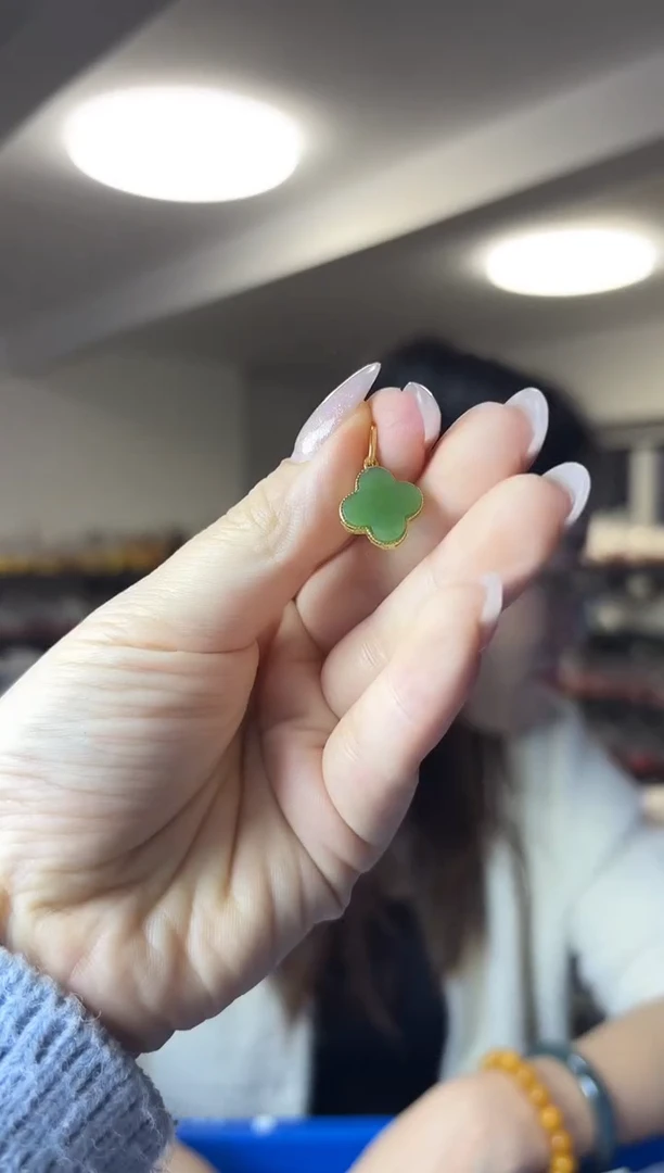 颈饰银S925镶嵌和田玉（多样性发一件）