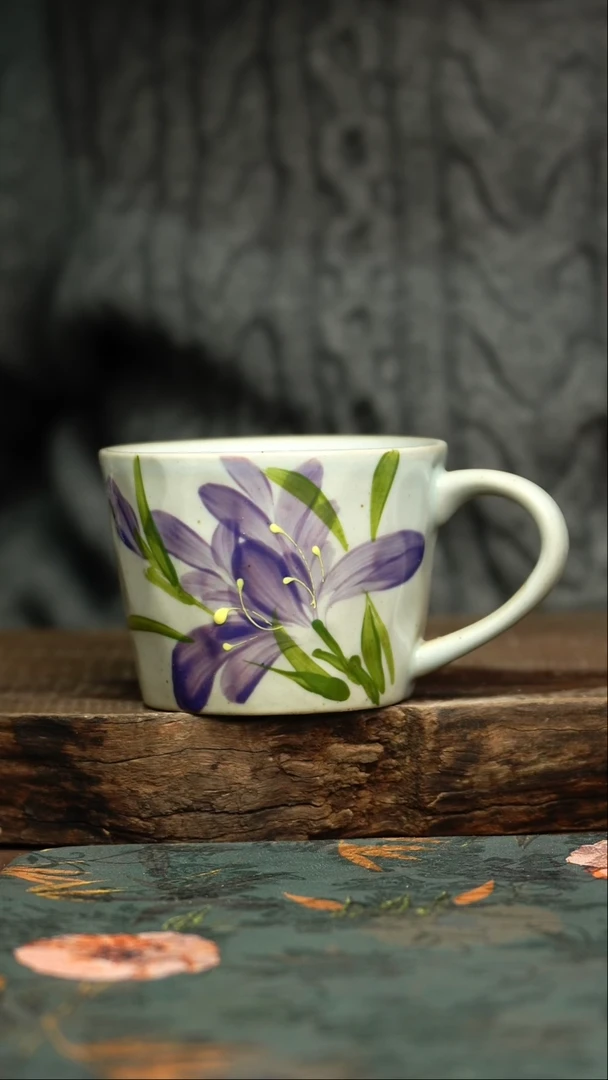 【闪购商品】杯釉下彩手工手绘同款陶器