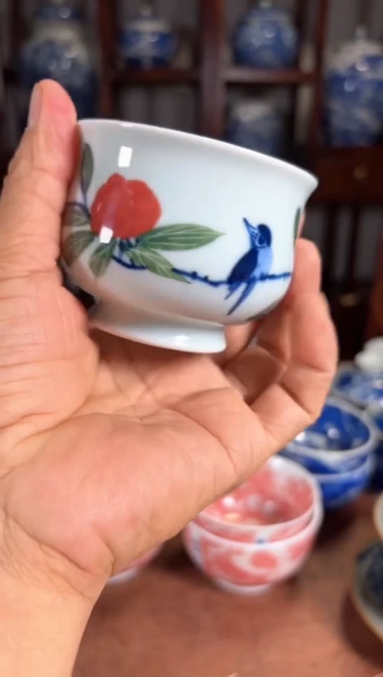 杯五彩瓷器杯子瓷器杯子