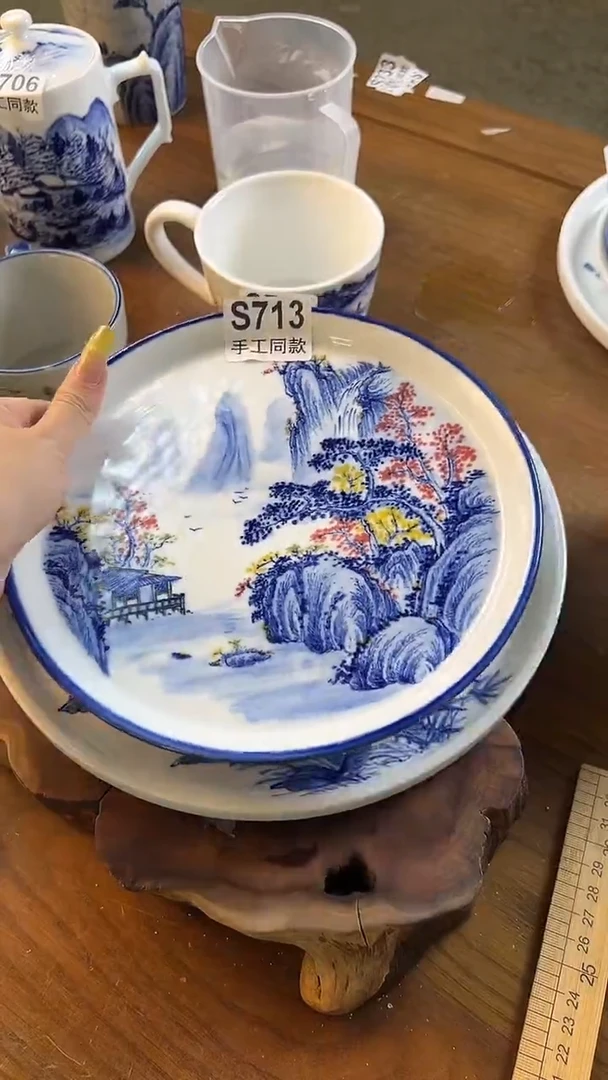盘713高白泥盘子
