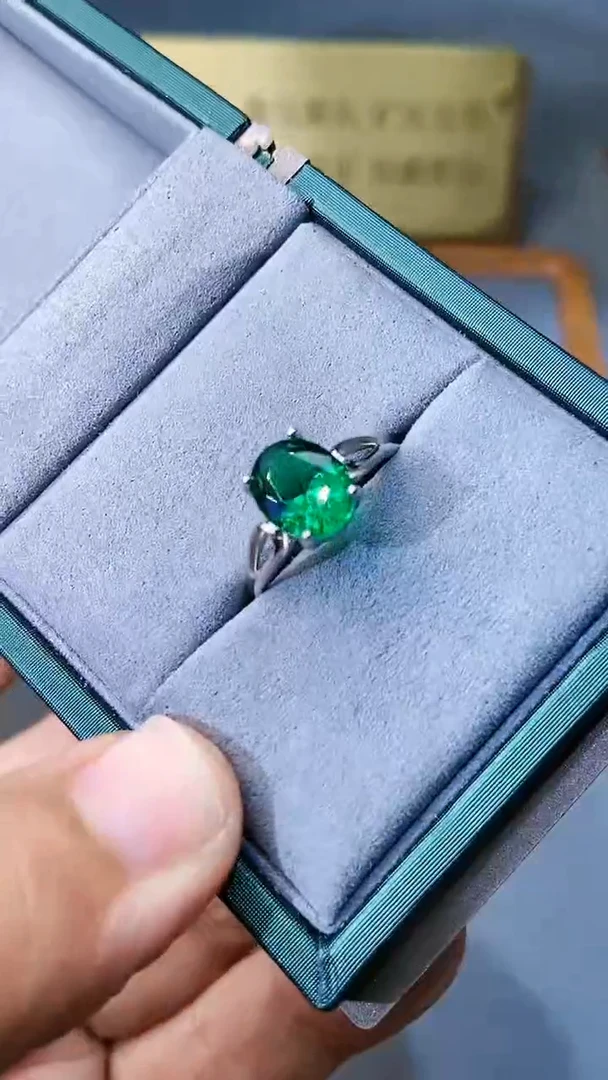 【闪购商品】透辉石戒指银S925镶嵌354