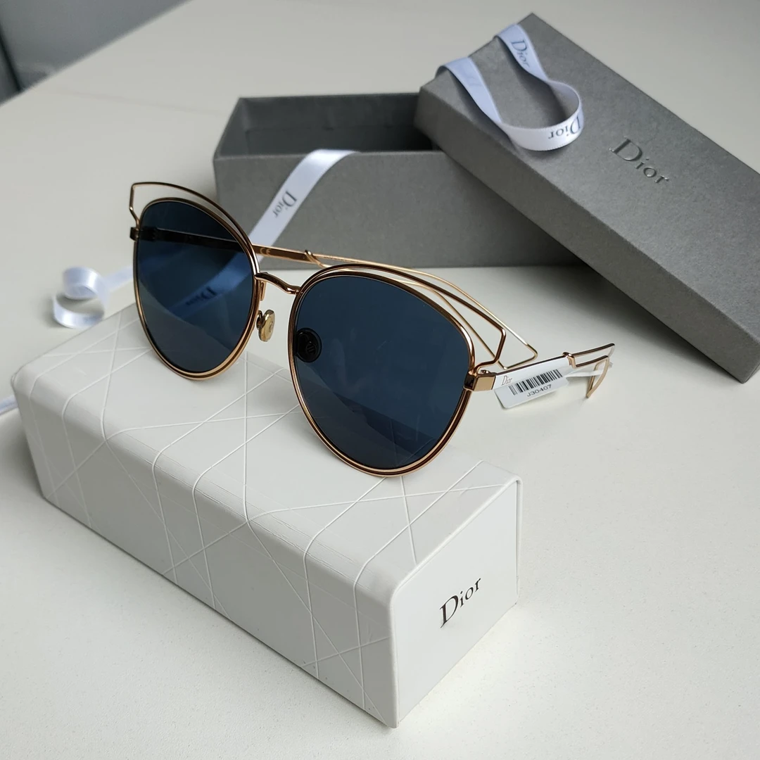 99新 DIOR/迪奥 Azul - sidereal2 白边金框墨镜 38708