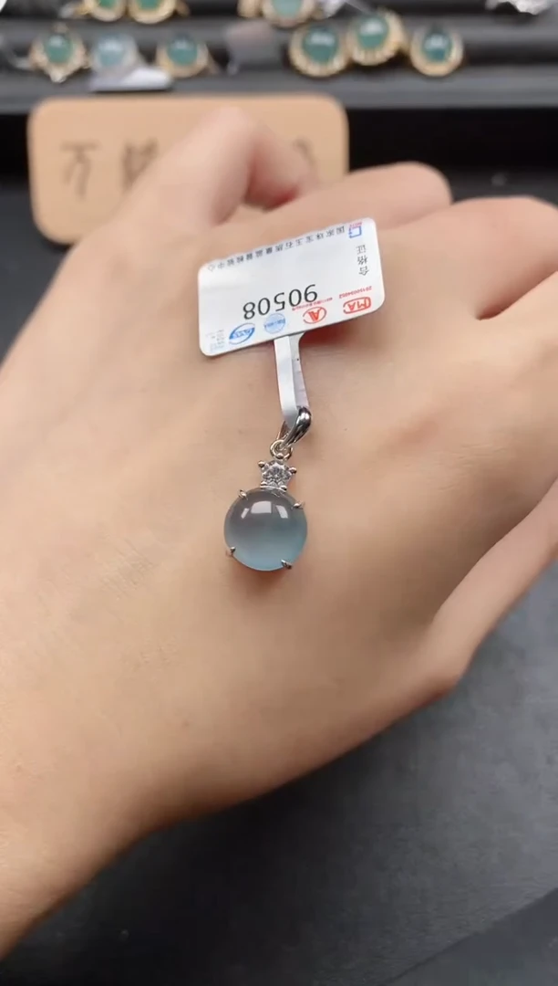 翡翠戒指银S925镶嵌5511