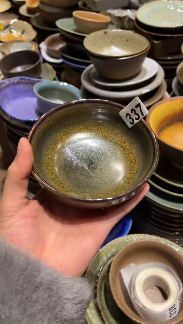 【闪购商品】瓷片337天目手工反口碗1个