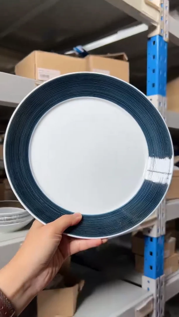 陶瓷（B）麻の糸　プレート大（インディ