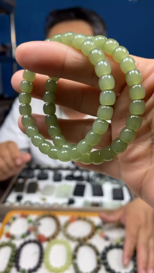 手链未镶嵌和田玉颜色多样性发货拍一发一
