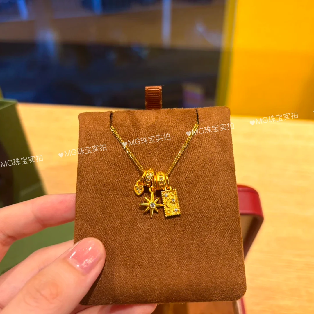 项链 H180黄色八芒星/星月神话项链