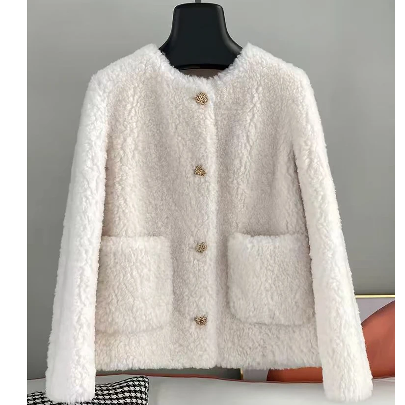 （71-80）毛毛厚外套女秋冬装高级感气质长袖上衣