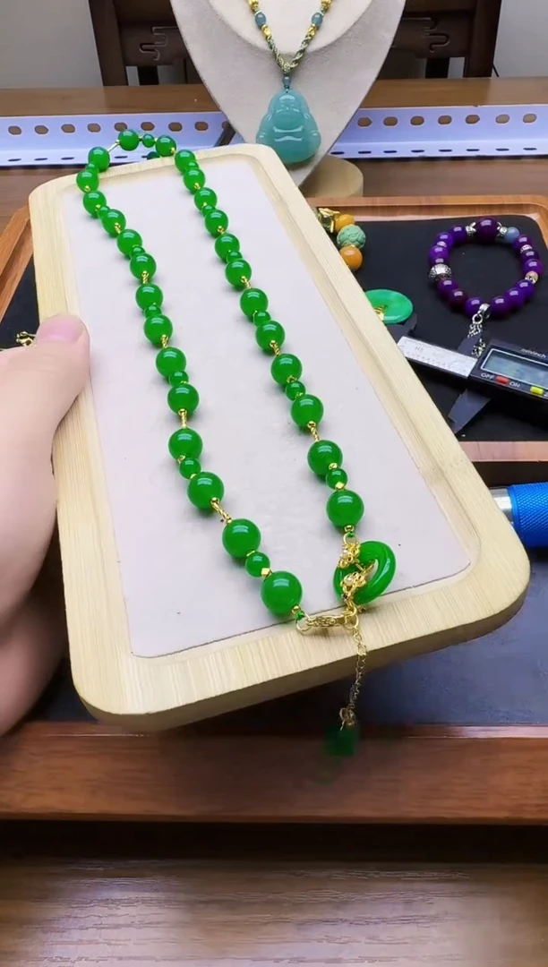 颈饰14K金镶嵌翡翠X236