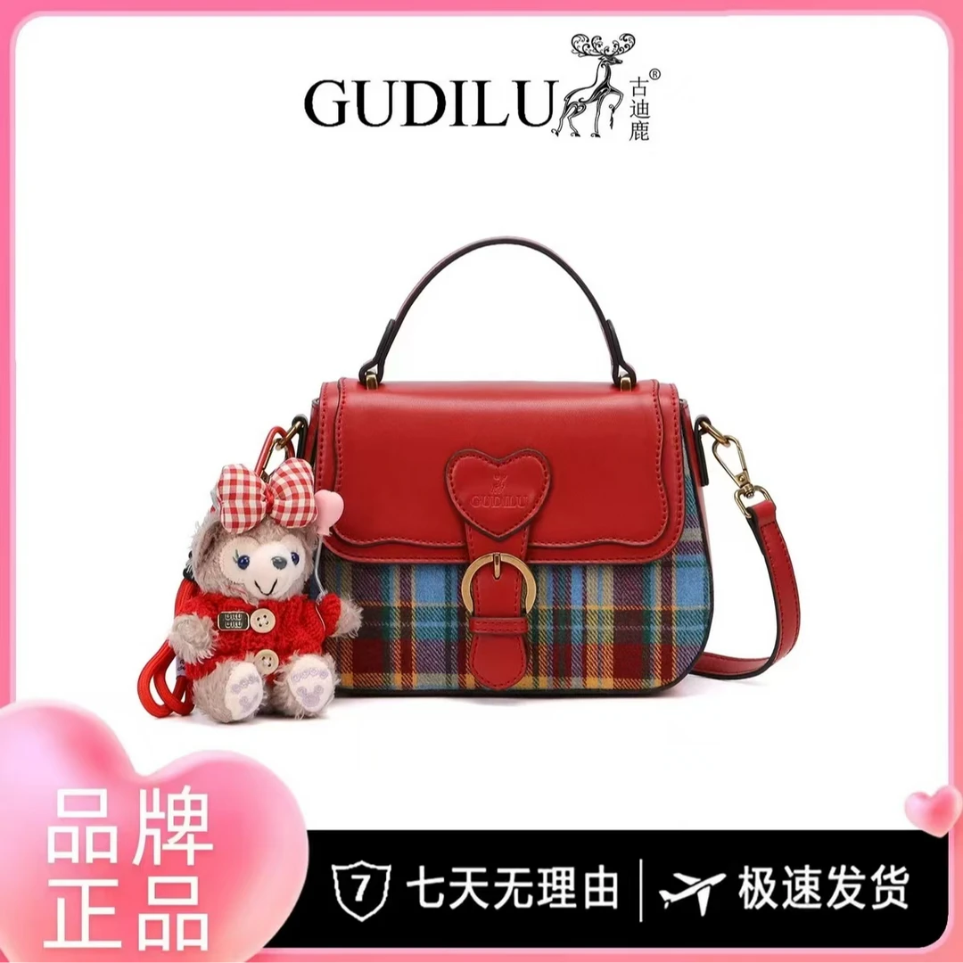 GUDILU/一鹿有你  2025新款百搭单肩斜挎包G030红色
