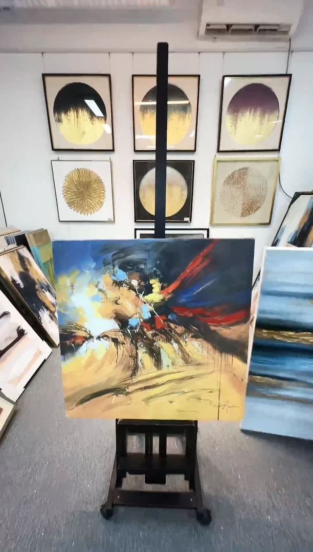168现代艺术装饰画油画75cm*75cm