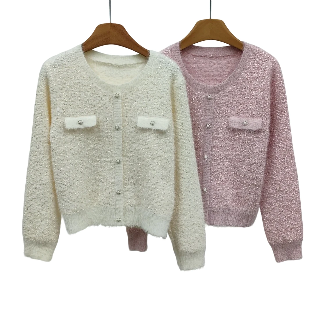 YITONG/倚桐2025冬季时尚圆领长袖温柔小香风针织衫（M5B20903）